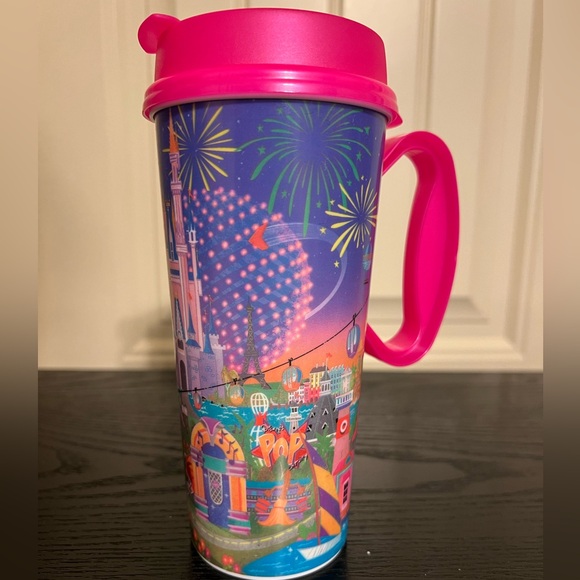 2024 Disney Resort Reusable Refillable Mug Mickey & Friends 4 Parks - Lot of 2 - Picture 2 of 7